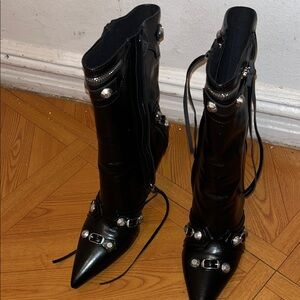 Black Studded Women's Boots